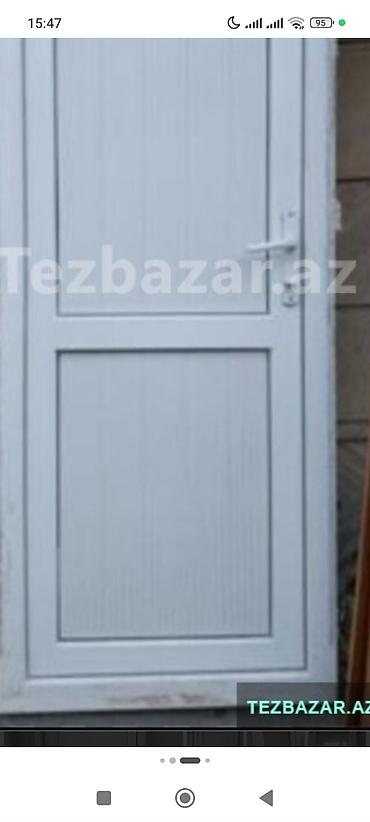 bal mumu: Ağ rəngli PVC giriş/qapı - Material: plastik/PVC profil - Dizayn: iki — 1