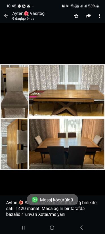 saloğlu mebel stol stul: Для гостиной, Прямоугольный стол, 6 стульев