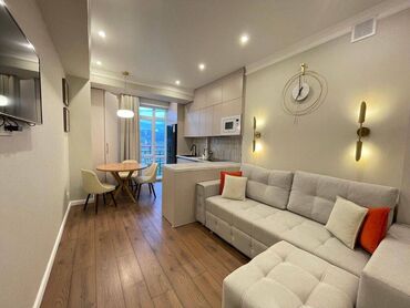аренда квартир асанбай: 2 комнаты, 46 м², Элитка, 12 этаж, Дизайнерский ремонт