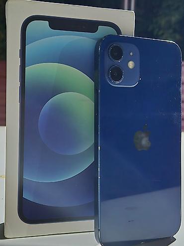 телефоны в бишкеке бу: IPhone 12, 128 ГБ, Синий — 4
