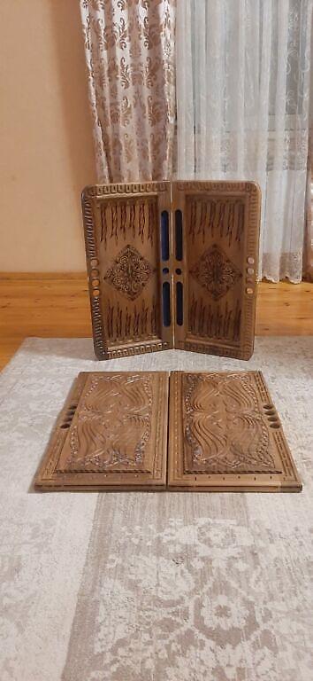 Nərdlər: Taxta Nərd dəsti – əl işidir - Material: bərk ağac (tam taxtadan) — 8