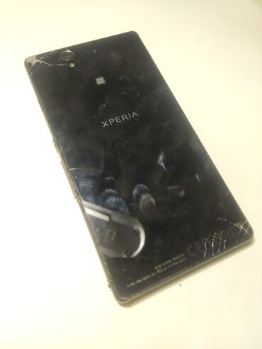 старый телефон мобильный: Sony Xperia Z, Колдонулган, 16 ГБ, түсү - Кара