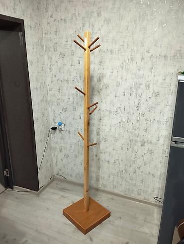 paltar asılqanı taxta: - Material: tam ağac təbii ağac teksturası, laklanmış səth - — 1