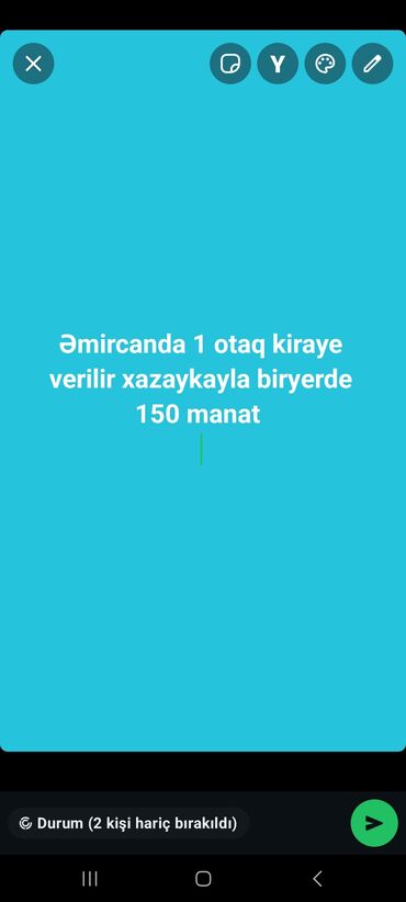 qubada kiraye evler ayliq 100 manata: Əmircanda kirayə 1 otaq. - Xazaykayla birlikdə - Aylıq ödəniş: 150
