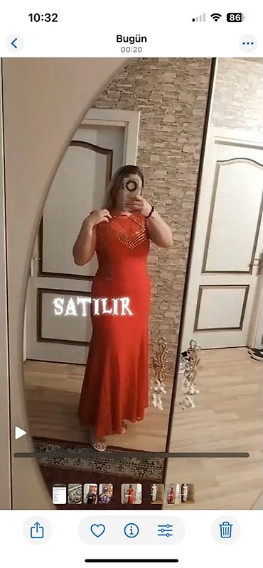baliq donlar: Qırmızı axşam/gecə paltarı - Model: Uzun, balıq kəsimli siluet - — 1