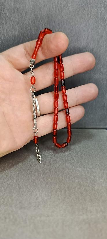 Təsbehlər: Məhsul: Təsbeh dəsti - Naxışlı metal imaməli və zəncirli təsbeh - — 6