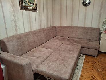 rezinkali dosək uzluyu: Künc divan satılır. Zövqlü və minimalist dizayna malik L formalı künc — 2