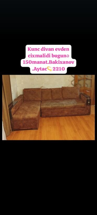 iwlenmiw divanlar: Kunc divan evden cixmalidi bugunə 150manat.Bakixanov.Aytac💫2210 -