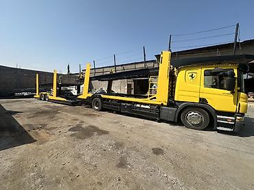 тигил: Автовоз Scania P380 с полуприцепом-платформой для перевозки — 4