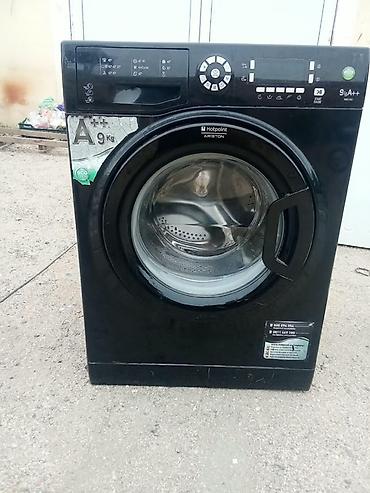 стиральная машина бу: Стиральная машина Hotpoint Ariston, 9 кг, Б/у, Автомат, Без сушки, Нет кредита, Платная доставка — 1
