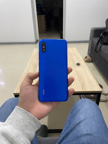 телефон 8000: Xiaomi, Redmi 9A, Б/у, 64 ГБ, цвет - Синий, 2 SIM