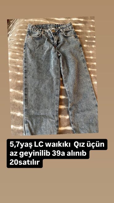 qiz ucun salvarlar: Cins şalvar, Qız üçün, 5 - 6 yaş, Lc Waikiki