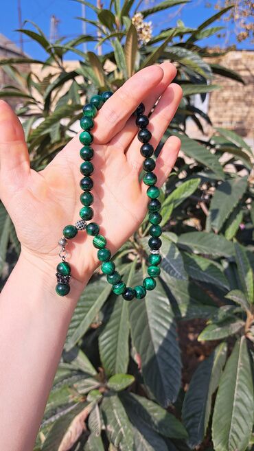 Təsbehlər: Təbii daşlardan hazırlanmış tesbih - Material: şəffaf-qonur tonlarda — 13