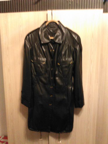 куртка черный: Кожаная куртка, M (EU 38)