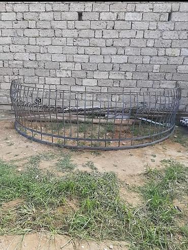 hasar setkası: Dəmir dekorativ hasar – oval forma - Material: qalın metal/prokat — 1