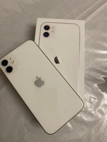 iphone 5s qiymeti islenmis: IPhone 11, 128 GB, Ağ, Zəmanət, Simsiz şarj, Face ID