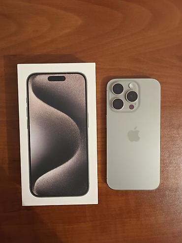 catv elaqe: IPhone 15 Pro, White Titanium, Face ID — 1