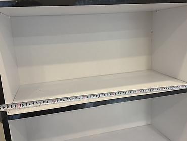 Оборудование для магазинов: Mağaza/ofa üçün modul rəf sistemi - Dizayn: ağ panellər və qara — 8