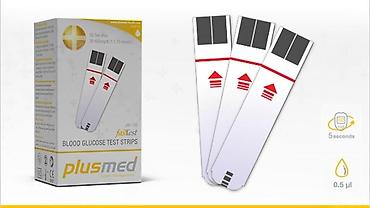 Qlükometrlər: Hemoglobin Stripi, PLUSMED (50 test strip) TRIMPEKSHemoglobinStripi — 1