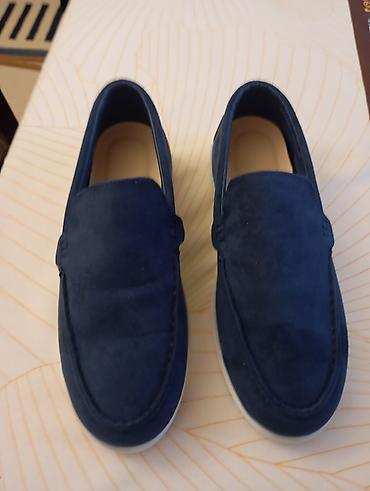 синие мужские мокасины: Məhsul: Kişi loafers ayaqqabısı - Rəng: Tünd göy (navy) - Üst — 1