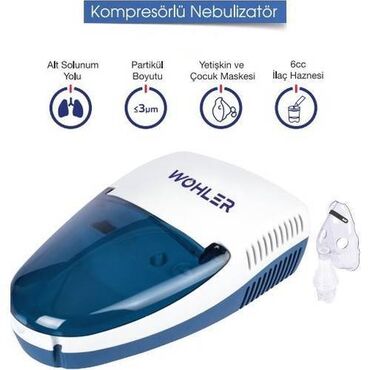 İnqalyatorlar, nebulizerlər: "WOHLER"-Kompressorlu Nebulayzer.Alman brendi,Türkiyə istehsallı.Made