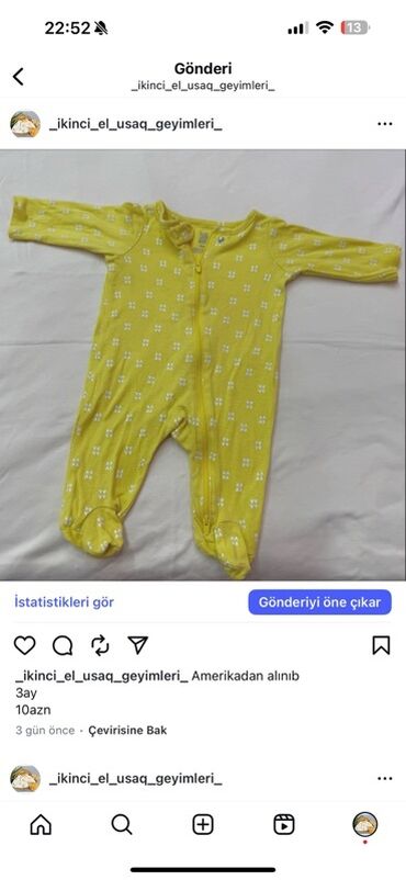 детские демисезонные комплекты: Uşaq geyimləri paketi – müxtəlif ölçü və modellər - Sarı rəngli