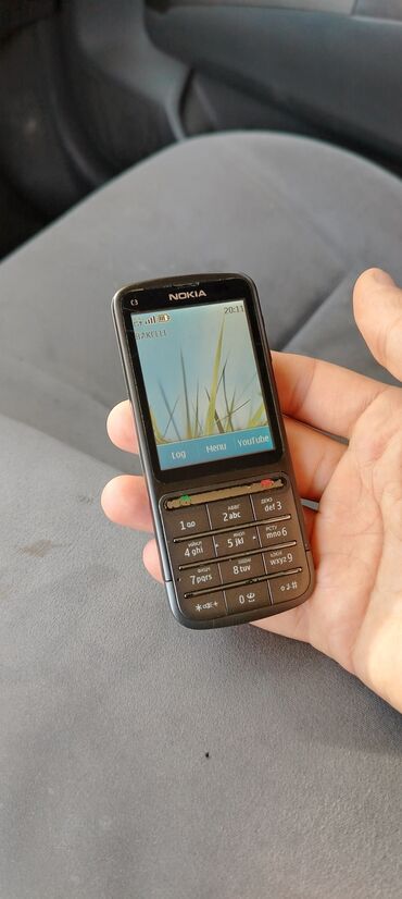 сотовый телефон fly ff244: Nokia C3, цвет - Серебристый, Кнопочный, Сенсорный