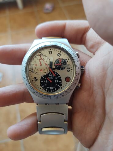 Watches: SWATCH Metalik (sekundara, stoperica, datum) u dobrom stanju. Veoma