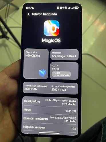 planset honor: Honor X9c, 256 GB, rəng - Mavi, İki sim kartlı — 1