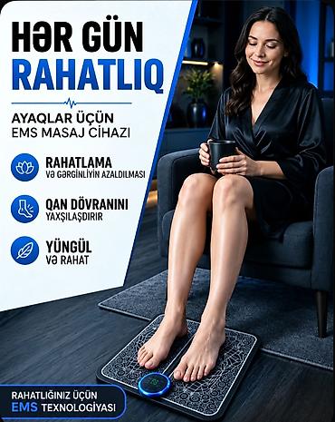ucuz maqintafon: 🔥 AYAQLAR ÜÇÜN EMS MASAJ CİHAZI — CƏMİ 18 AZN! 🔥 🦶 Yorğun ayaqlar üçün — 1