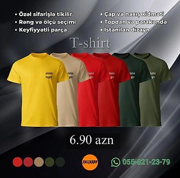 cap isləri: T-shirt – fərdi sifarişlə hazırlanır. - Rəng və ölçü seçimi mövcuddur — 1