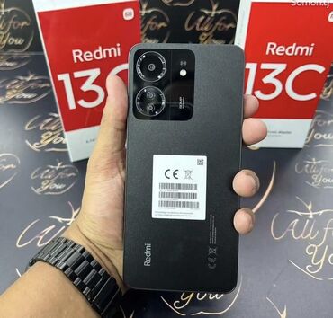 Мобильные телефоны: Xiaomi, Redmi 13C, Новый, 128 ГБ, цвет - Черный, 2 SIM