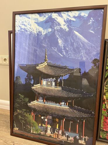 Антиквариат: Картина древний Китай! Шикарная! Солидная ! Размеры: высота 95 см!