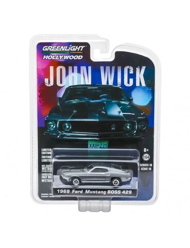 model masinlar: Greenlight 1/64 Hollywood John Wick 1969 Ford Mustang BOSS 429