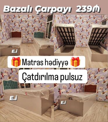 carpayı bazalı: *Bazalı Çarpayı 239Azn💥* *Matras hədiyyə🎁* ✔️Rəng seçimi var Ölçü