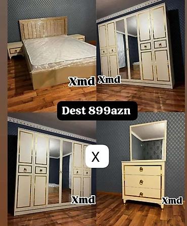 Yataq otağı mebel dəsti – 899 AZN Tərkibi: - Çarpayı (başlıqla) - 2 lalafo.az -da Yataq otağı mebel dəsti – 899 AZN Tərkibi: - Çarpayı (başlıqla) - 2