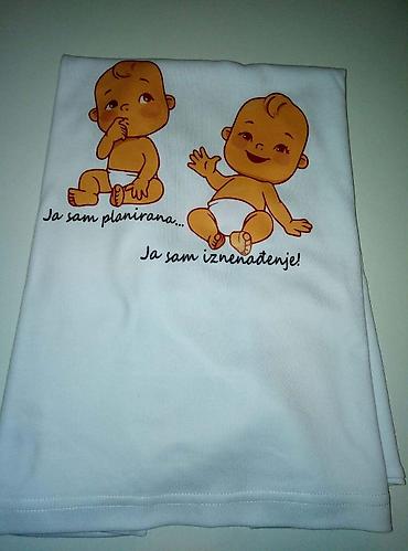 Majice kratkih rukava: Trudničke bele majice sa štampom – udobne i duhovite. Model kratki — 9