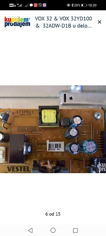 Aksesoari za TV i video: VOX 32” televizori – delovi Dostupni delovi za modele: - VOX 32YD100 na lalafo.rs — 6 Aksesoari za TV i video: VOX 32” televizori – delovi Dostupni delovi za modele: - VOX 32YD100 — 6