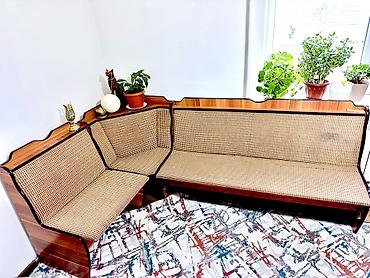 диваны цены: Кухонный мягкий уголок, Б/у, В рассрочку, ЛДСП, цвет - Коричневый — 1