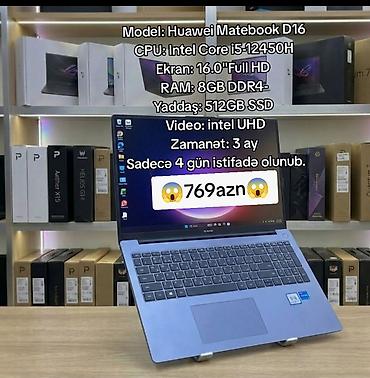 m2 macbook air: Huawei MateBook D16 noutbuk. Model: Huawei MateBook D16 Prosessor — 1