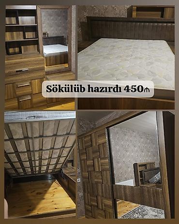 Yataq dəsti satılır 450₼.Təcili evdən çıxmalıdır.Matrası və bazası var — 1