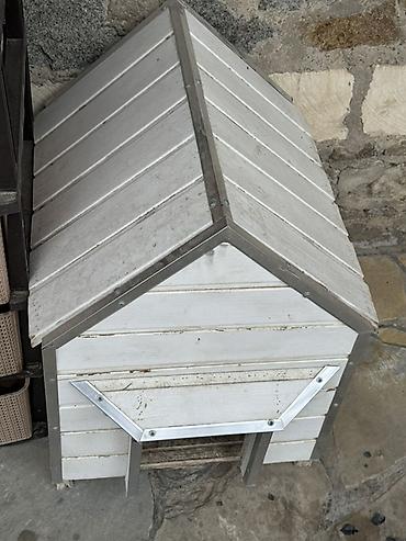 mal inək: Endirim olajax Ağ rəngli taxta it evi - Material: möhkəm taxta — 3