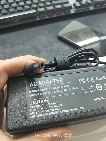 samsung notebooklar: AC Adapter – noutbuk üçün şarj cihazı Texniki göstəricilər: - Giriş — 4