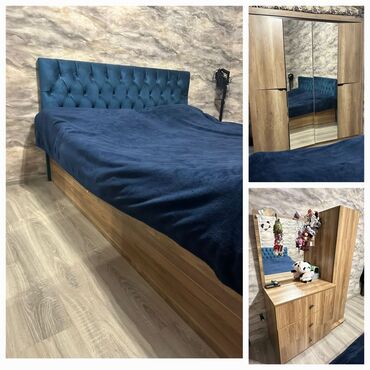 кровать двуспальная: Yataq desti satilir📍yaxwi veziyyetde📍600azn✅Unvan Masazir 1425 Aylin💥