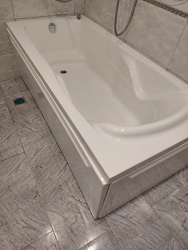 Vannalar: Akril vanna – klassik düzbucaq forması, ağ rəng. - Material: yüksək — 1