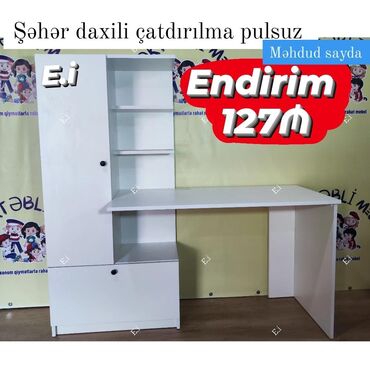 üstol: *Yazı Masası Dolablı - 127 AZN💥* *ENDİRİM* ✔️ Ölçüləri: Uzunluğu