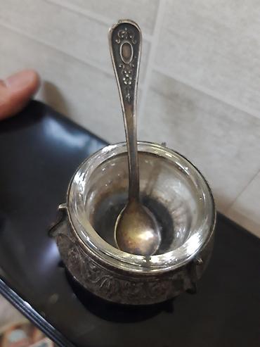 duz istiot qabi: Antik Gumuş gabi temiz gumuşdendi qaşiqda qabda 30gramdi umumi cekisi — 2