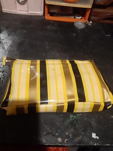 Zolaqlı PVC kosmetik çanta dəsti - Material: suya davamlı, asan