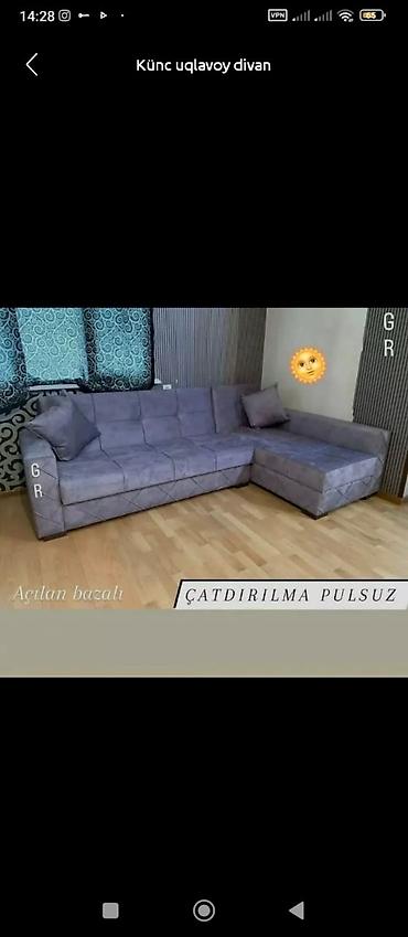 mebel stullar: Künc divan, Yeni, Açılan, Bazalı, Şəhərdaxili pulsuz çatdırılma — 1