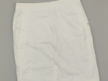 biała lniana spódnice: Spódnica, L, stan - Dobry